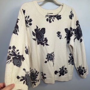 Floral Cream Sweater